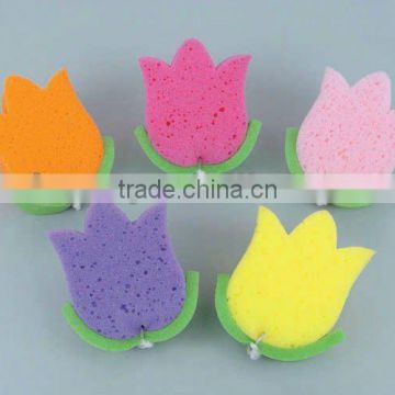 flower kitchen cleaning sponge bath cleaning