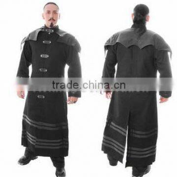 GOTHIC ROCKSTAR COTTON COAT STEAMPUNK GOTH WITH PVC