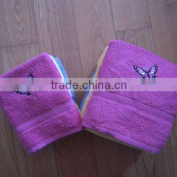Various Color Butterfly Cotton Terry Towel