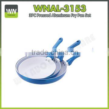 Eco-friendly and high quality ceramic fry pan aluminium ceramic pan with factory price aluminium fry pan set