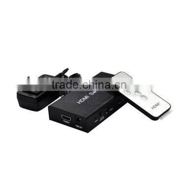 HDMI Switcher 3x1 Metal house, gift box , IR&Power