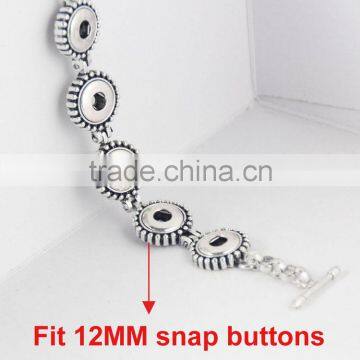 2015 New 18mm Ginger Snap Button Bracelet DIY Charm Interchangeable Handmade Pulseras Snap Bracelets photo-2