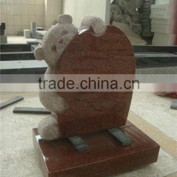 European style granite teddy headstones