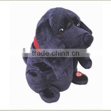 black singing dog with moving mouth and hands