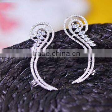 China Guangzhou Wholesale Jewelry S925 Silver Climb Upper Ear Earrings for Lady