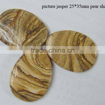 Natural stone picture jasper pear shape jewelry beads