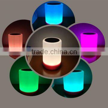 TF Card Handsfree Rechargable Touch Sensor Desk Table Lamp Bluetooth Speaker photo-4