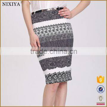 New Design High Quality African Print Skirts Ladies 2016 Summer Midi Skirt