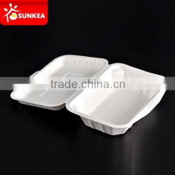 Disposable Hot sale Pulp lunch boxes with SGS, FDA,TUV certifications