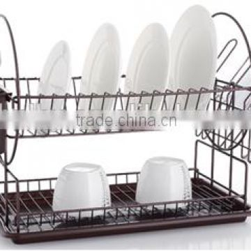 LBY fashionable 2 tiers dish rack with tray and cutlery holder (B)