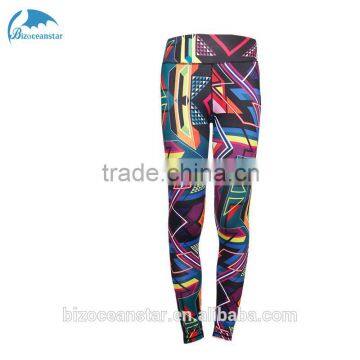 High quality yoga pants women sexy gym sports tights pritting ladies fitness leggings