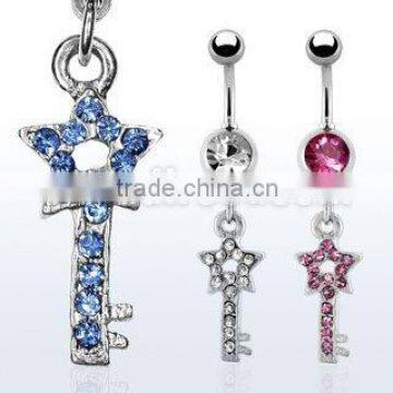 crystal key and star design