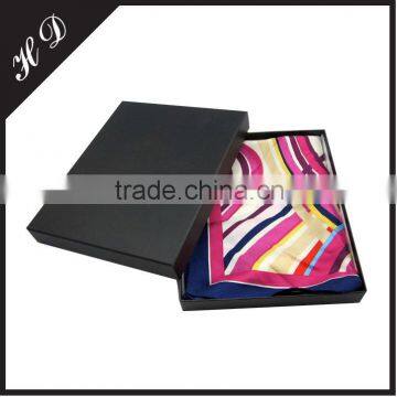 Luxury Black Paper Gift Packing Box For Scarf