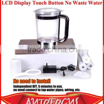 Lightweight Household Water Purifier Water Clarifier Pitcher Mineral water LCD Filters Display Touch Button No Wastewater