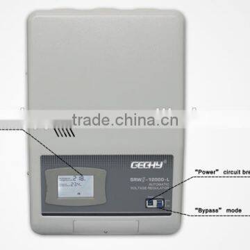 SRWII-12000-L Single Phase Wall Mounted LCD Display Relay Control Type Full Automatic AC Voltage Regulator/stabilizer/AVR photo-2