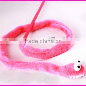 2013 soft and funny cat teaser toy with plastic stick