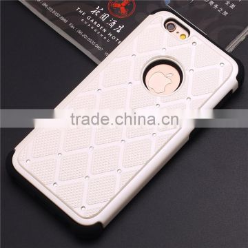 Hard plastic and silicone combo cover case for iPhone 6gs with rhinestone