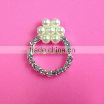 Hot selling factory price pearl rhinestone buckle in stock (BCL-3014)