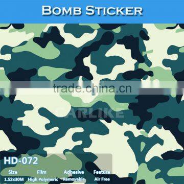 HD-072 Forest Camouflage Car Body Bomb Adhesive Sticker PVC