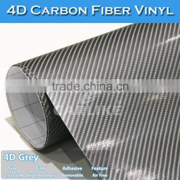 SINO CAR STICKER Hot Sell Silver Car Keys Sticker Paper 4D Carbon Fiber