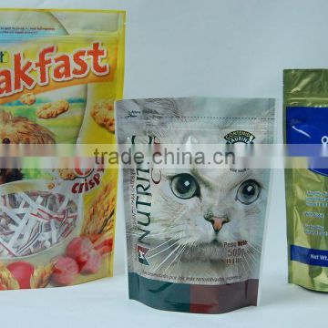 wholesale factory price stand up pouch with zip-lock for cat/doggy food