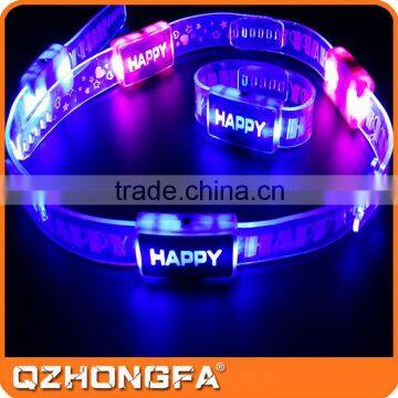 Promotional Gifts Party Printing Logo LED Bracelets Wrist Band