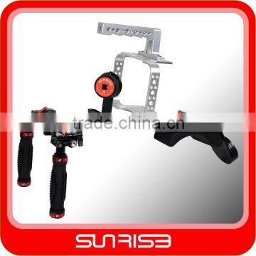 SUNRISE Camera Shoulder Rig Shoulder Stabilizer DSLR Rig + BMCC Cage