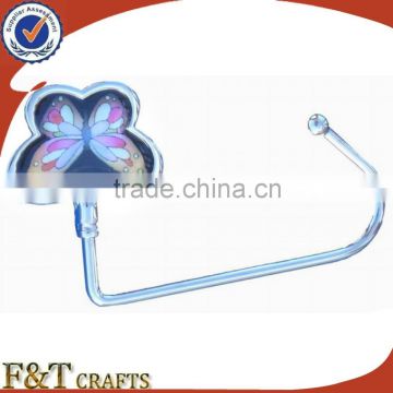 custom beautiful butterfly shape metal bag hanger hook