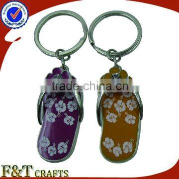 Custom 3d embossed metal cheap keychain shoe