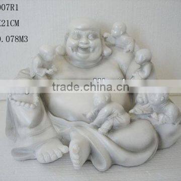 White marble buddha statue for home decoration.