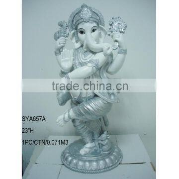 White color modern art resin ganesha statue for sale