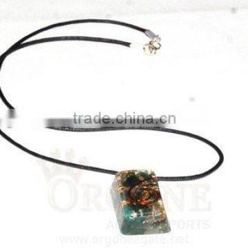 Wholesale Blood Stone Orgone Rectangle Pendant With Cord