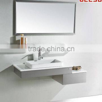 marble top with basin of 304 stainless steel bathroom vanity S-0603