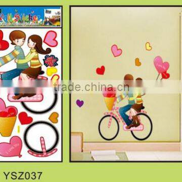 loving heart kids room decoration 3d removable wall stickers