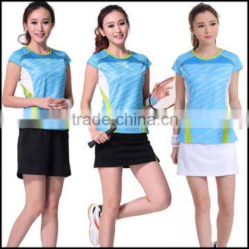 fashion and top quality for women badminton wear or women t shirt with digital printing machine prices in china