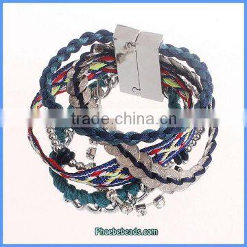 Wholesale Ready Stock Braided Leather Personalized Bracelet FHB-003C