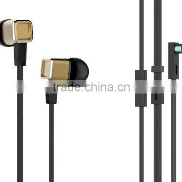 Flat cable earbuds/MP3 earphone/ headphone wtih mic