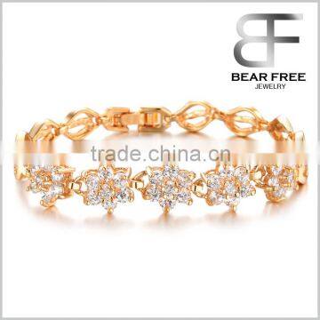 3A Exquisite Roman Zircon 18K Gold-plated Handmade Trinkets Bracelet