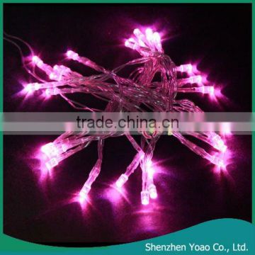 Pink 30 LED Battery Operated Outdoor String Lights