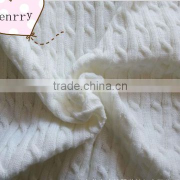 Fashionable white knit wring fabric