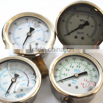 high quality stainless steel glycerin filled cng pressure gauge