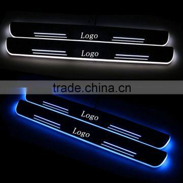 Car LED Flash Door Sills Moving Scuff Plate Light Panel Acrylic Front Door For Honda HR-V HRV 2014 2015 2016