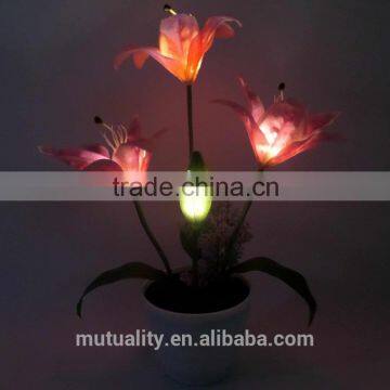 led flower artificial plants for home or wedding decoration