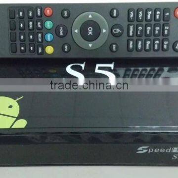 Speed HD S5 Android Amlogic S805 Quad Core TV box with DVB-S2 IKS& SKS twin tuner free for south america