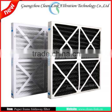 White paper foldaway plank air filter