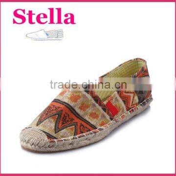 Popular canvas jute flat espadrilles shoes