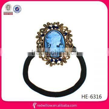 Decorative hair stylist vintage HAIR TIE acrylic jewelry For women