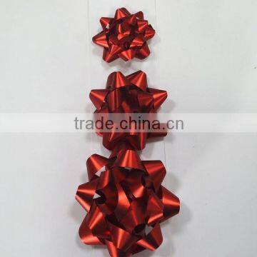 Red Metallic PP Gift Ribbon Bow