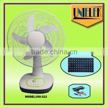 Solar sun sensor solar fan reversible 12V dc fan ac dc oscillating table fan