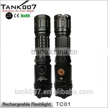 TANK007 Army Torch Light Rechargeable Led Torch Light Portable Relight Rechargeable Book Light photo-2